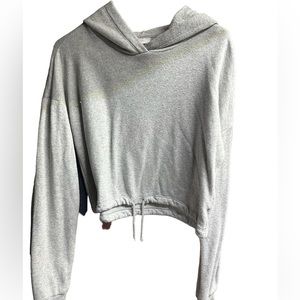 Grey cropped hoodie
